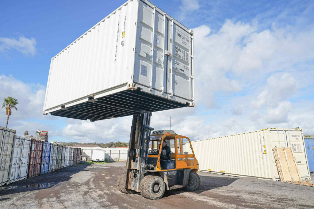 Containers near me being moved