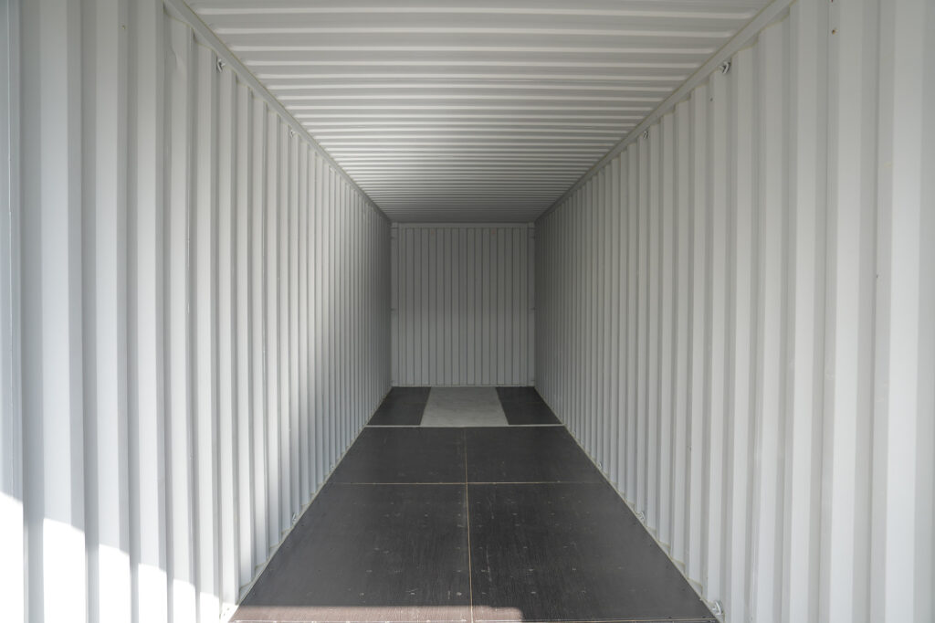 Interior of a wind and watertight container