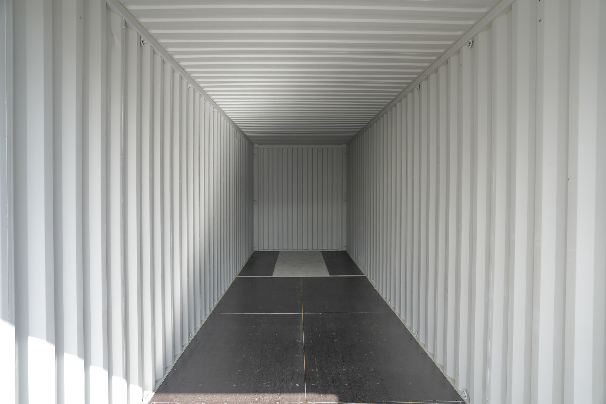 Interior of a wind and watertight container